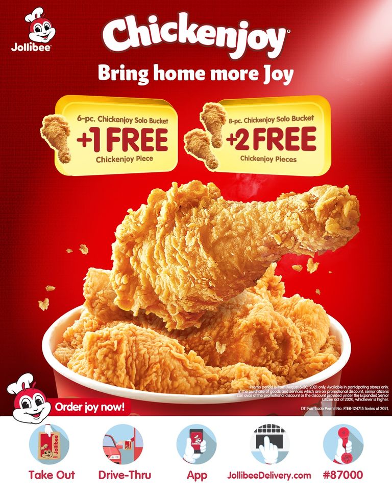 Manila Shopper Jollibee FREE Chickenjoy 6+1 and 8+2 Promo