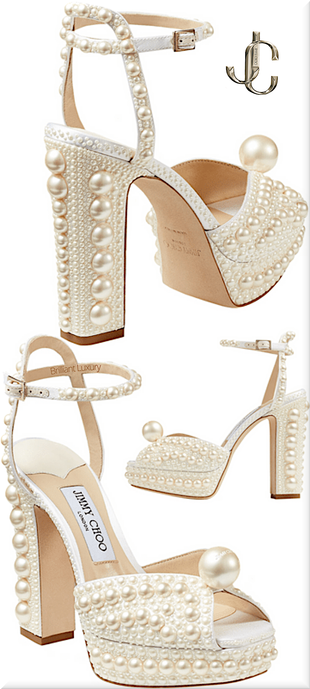 ♦Jimmy Choo Sacaria white platform sandals with all-over pearl embellishment #jimmychoo #shoes #brilliantluxury ♦Jimmy Choo Sacaria white platform sandals with all-over pearl embellishment #jimmychoo #shoes #brilliantluxury