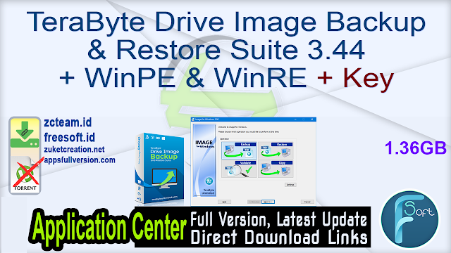 TeraByte Drive Image Backup & Restore Suite 3.44 + WinPE & WinRE + Key_ ZcTeam.id