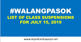 Walangpasok List Of Class Suspensions For July Deped Tambayan My Xxx