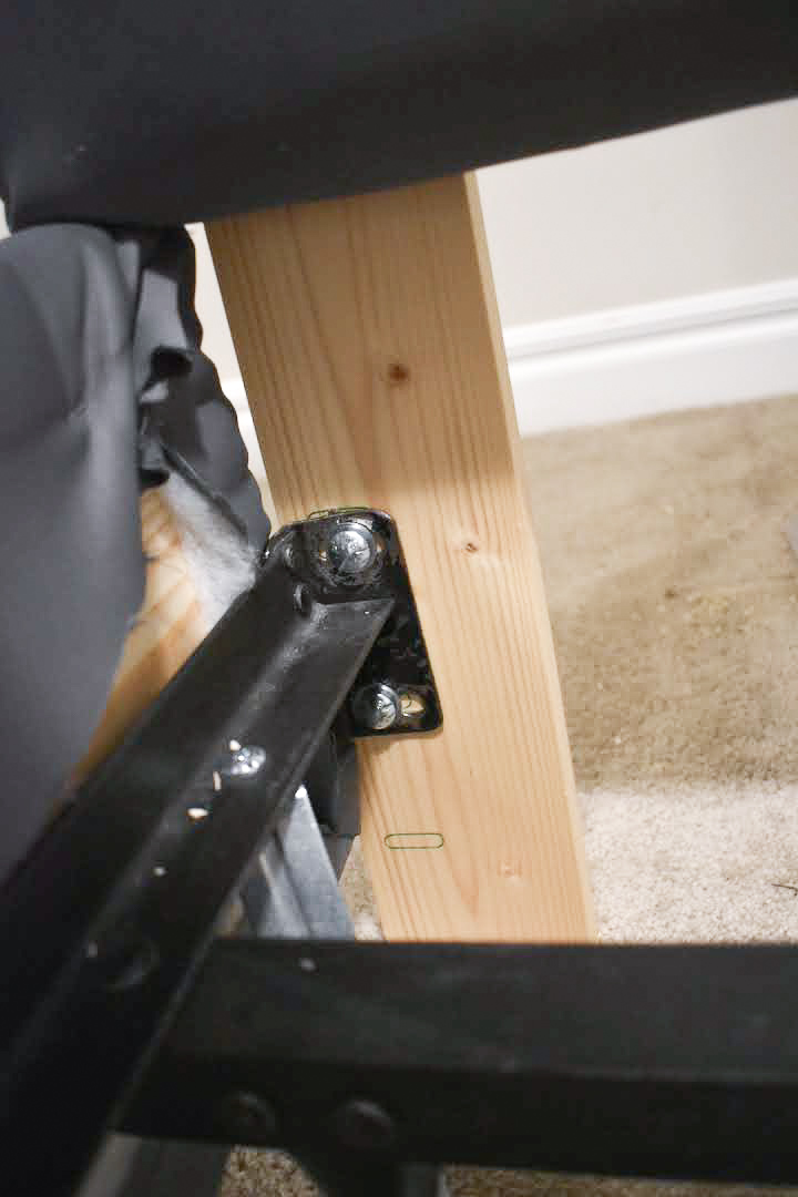 Metal Bed Frame Into An Upholstered, How Do You Attach A Headboard To Metal Frame
