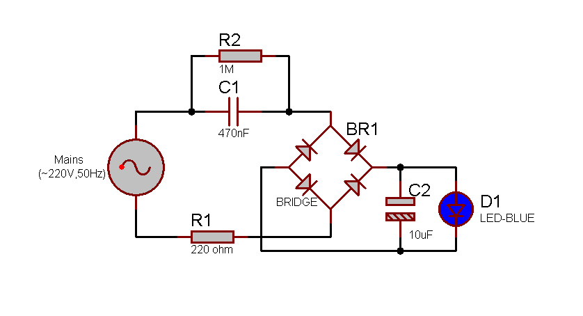 TechnonicBox: LED lit from Mains 120v led night light circuit diagram 