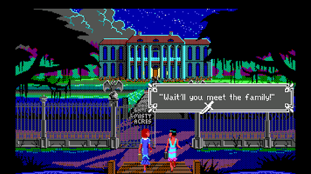 Screenshot of Misty Acres mansion in The Colonel's Bequest