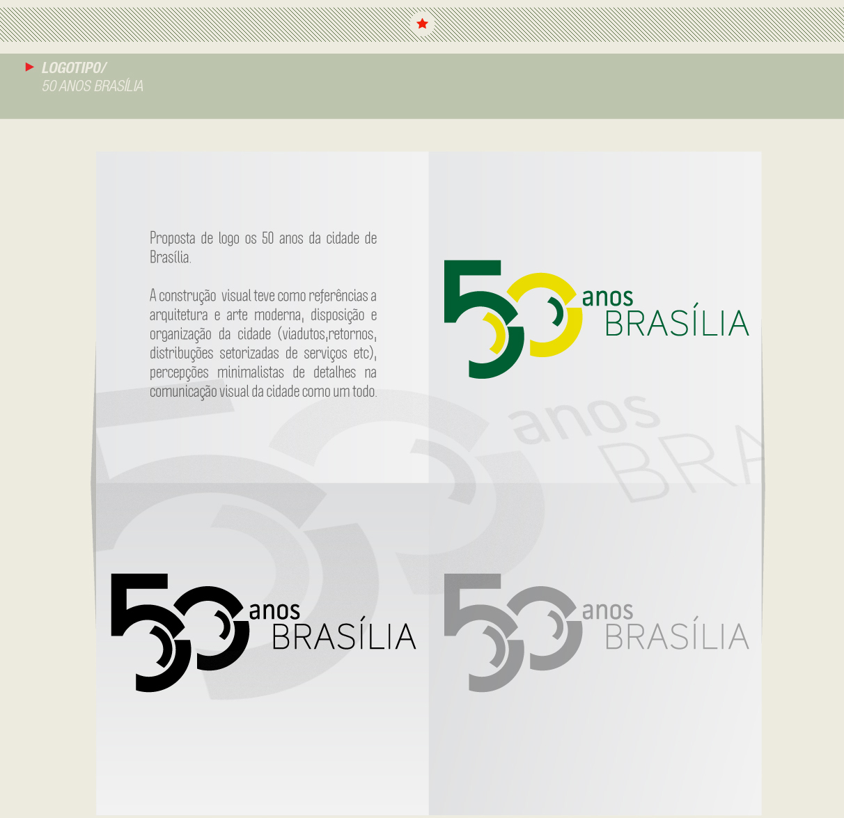 Logomarca - 50 anos de Brasília
