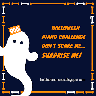 Halloween Piano Challenge, Music Studio Halloween Activities