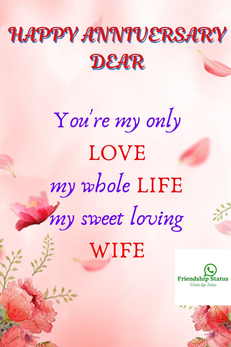 Best 50 Beautiful Lovely Happy Anniversary Wishes for Wife