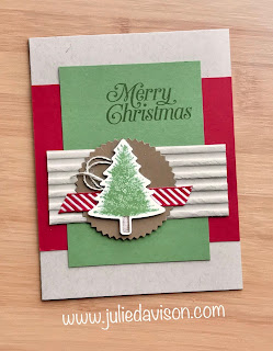 Stampin' Up! Perfectly Plaid Christmas Card ~ 2019 Holiday Catalog ~ #stampinup #christmas ~ www.juliedavison.com