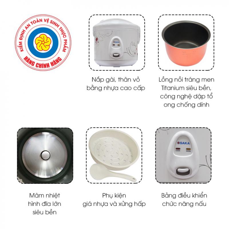 Nồi cơm điện Osaka RC10PA - Nồi cơm mini 1 Lít Nồi cơm điện Osaka RC10PA - Nồi cơm mini 1 Lít