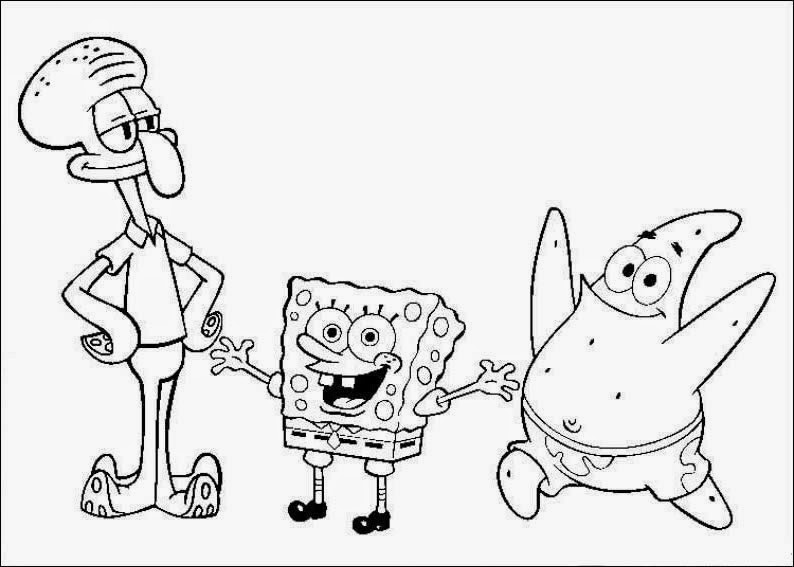 desenho para colorir do bob esponja
