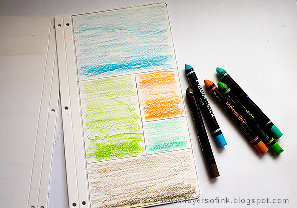 Layers of ink - Tree Sketchbook Journal Tutorial by Anna-Karin with the Eileen Hull Sizzix Journal die.