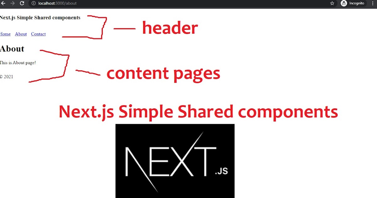 Next.js Simple Shared components Tutorial101