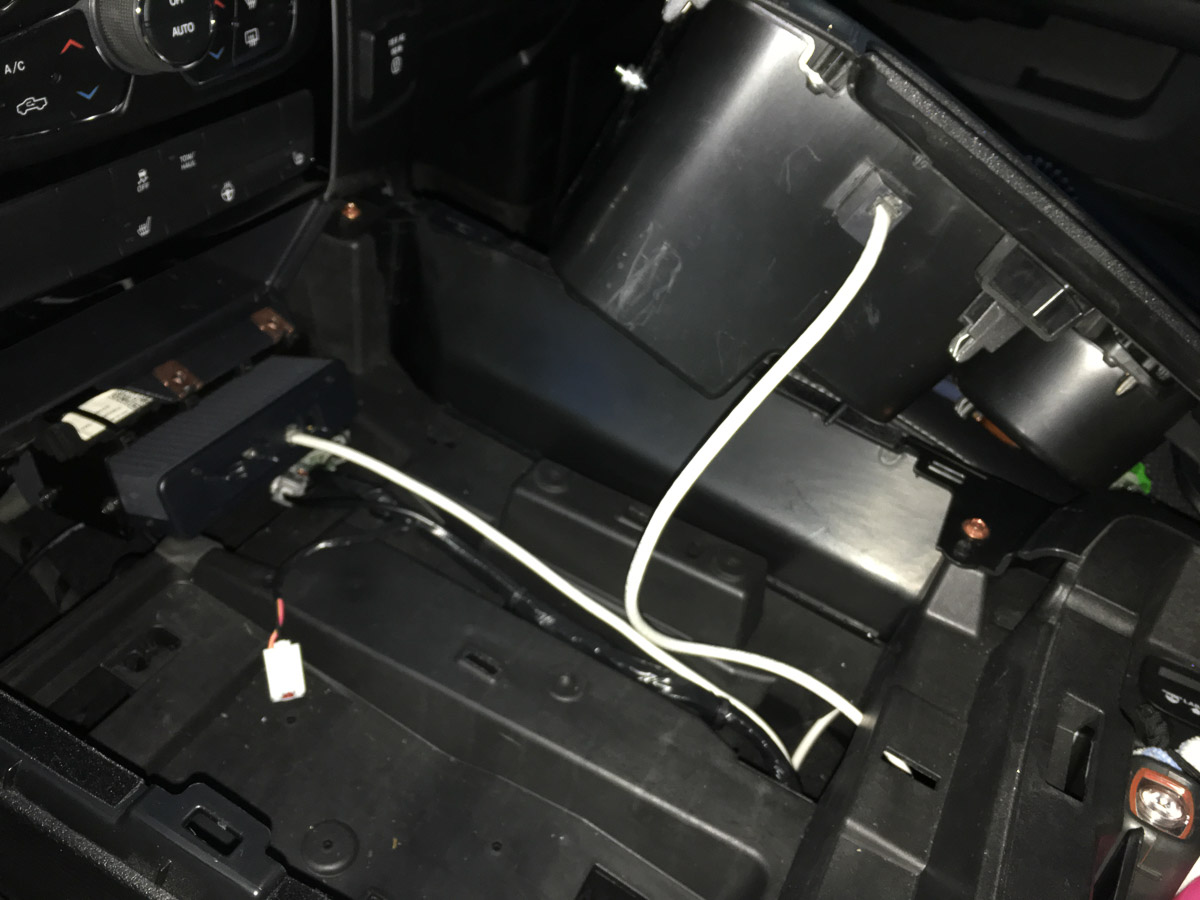 Mobile VHF/UHF Radio install in a RAM 1500