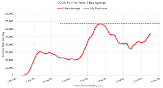 COVID-19 Positive Tests per Day
