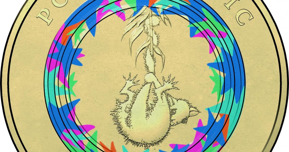 2017 Possum Magic 2 Coin Multi Coloured Blue