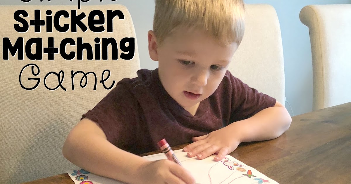 Simple Sticker Matching Game for Toddlers & Preschoolers TheHappyTeacher