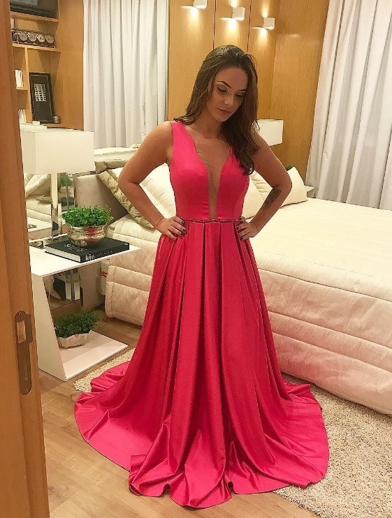 vestido pink longo madrinha