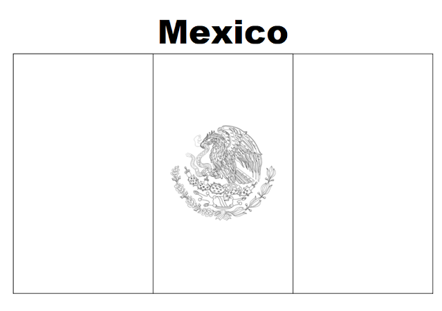 Geography Blog: Mexico Flag coloring page