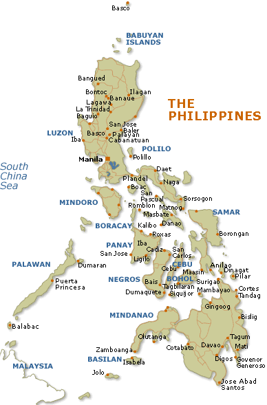 Philippines Map Regional Political