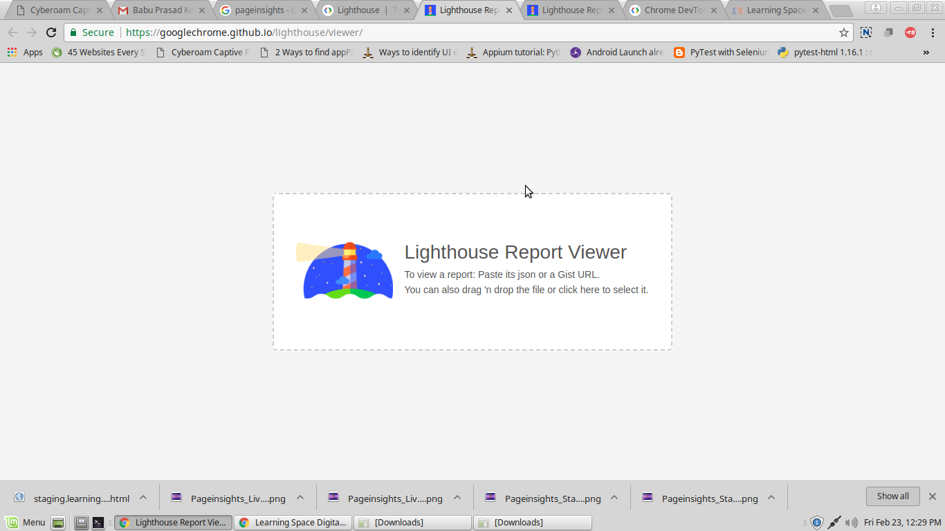 Page Performance testing with HTML report using Google Lighthouse