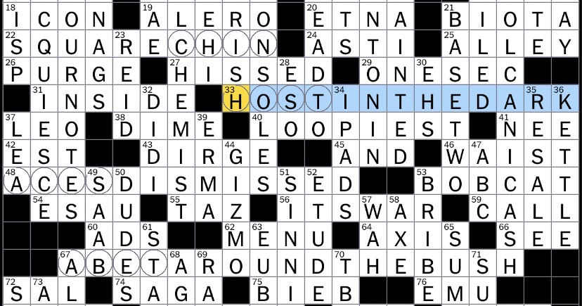 The New York Times Crossword Puzzle Solved: Sunday's New York Times crossword puzzle solved