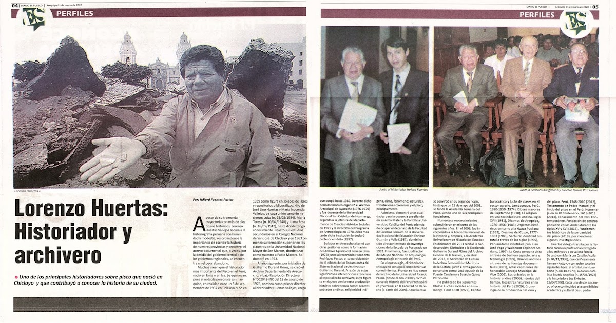 LORENZO HUERTAS HISTORIADOR Y ARCHIVERO