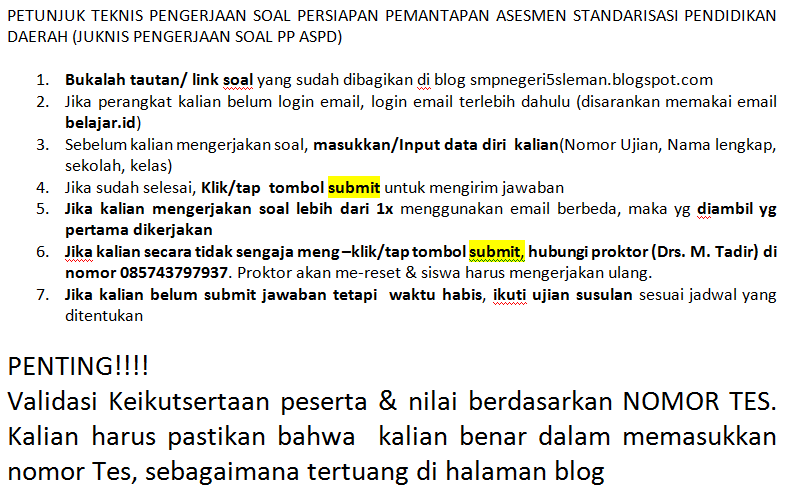 SMP NEGERI 5 SLEMAN: PP-ASPD POKJA SLEMAN