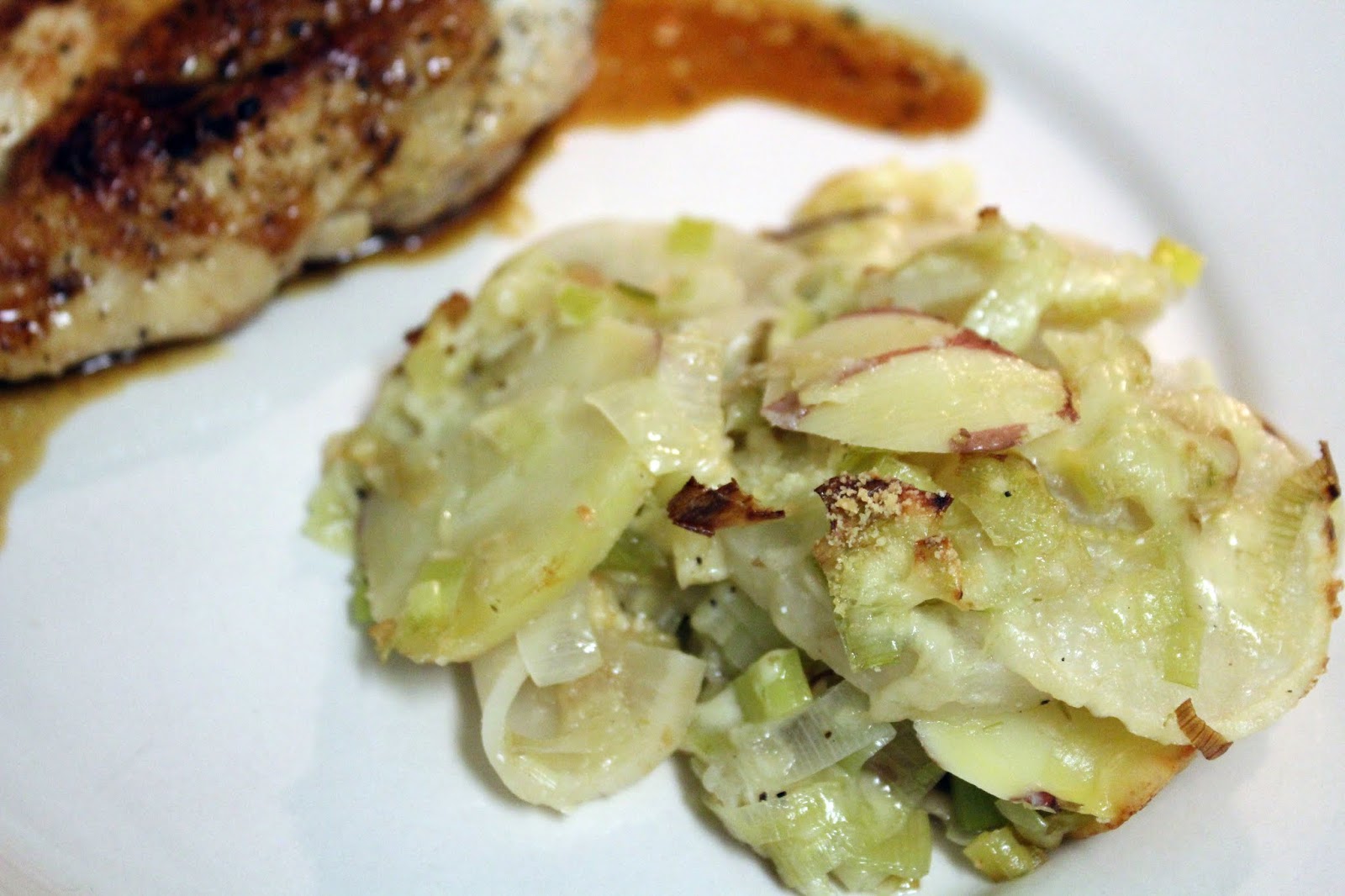 A low carb swap for the ages! (Turnip, Potato and Leek Gratin with