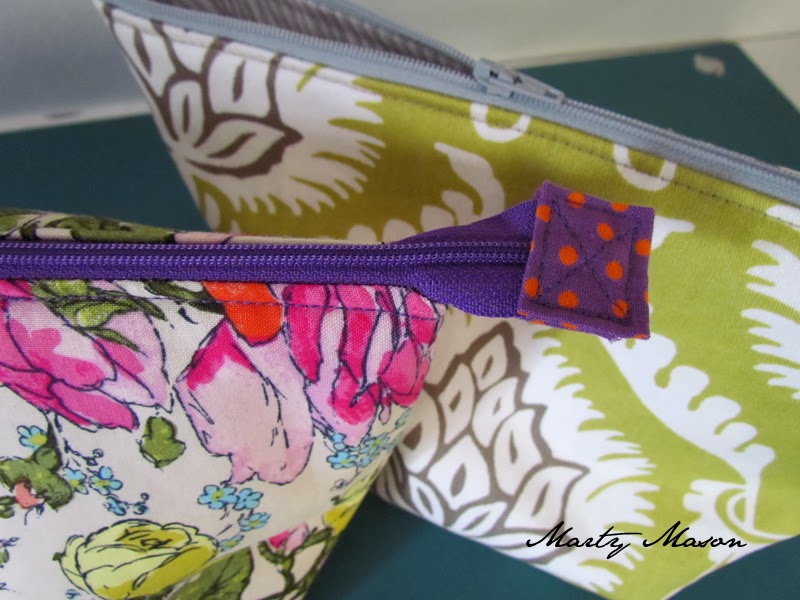 wide-mouth zippered pouch made by Marty Mason 