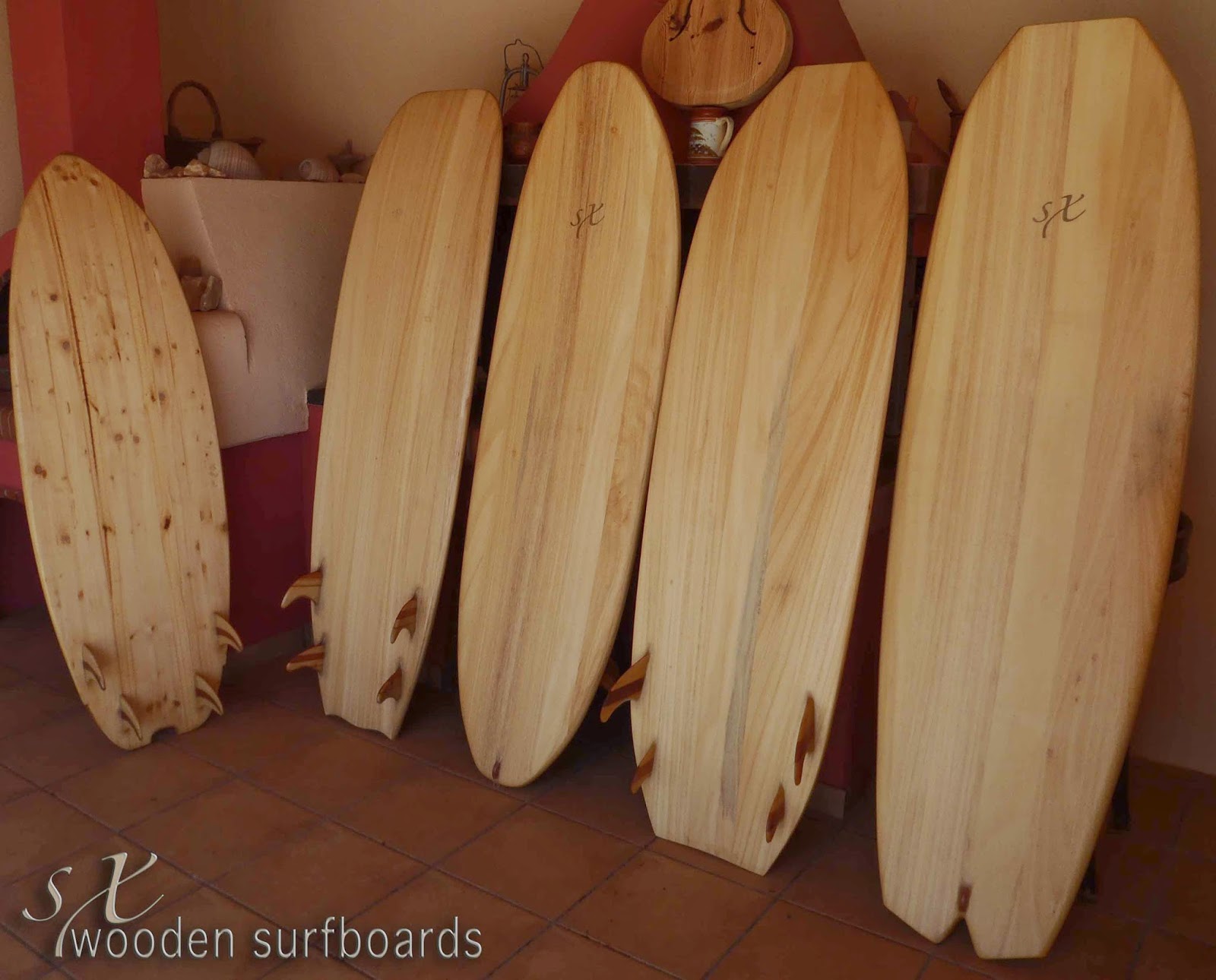 Wooden Surfboards Stavros Xan's new work shop in Greece