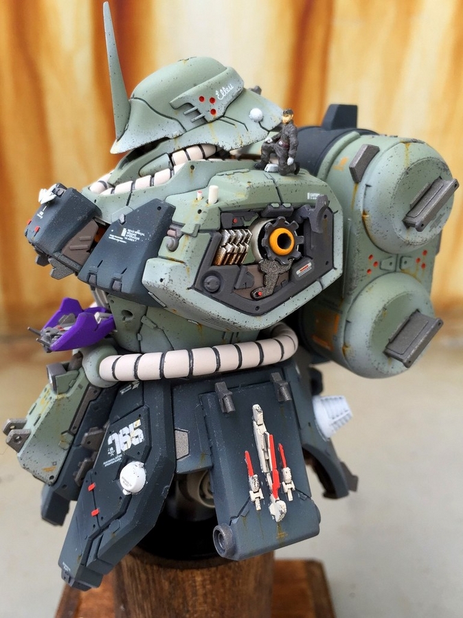 Custom Build HGUC 1/144 Geara Doga "Bust Model" Gundam Kits