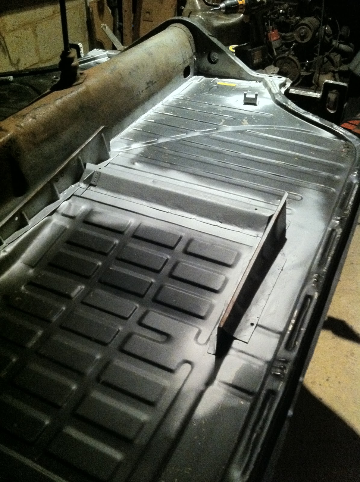 1969 Karmann Ghia Restoration Floor pan modifications
