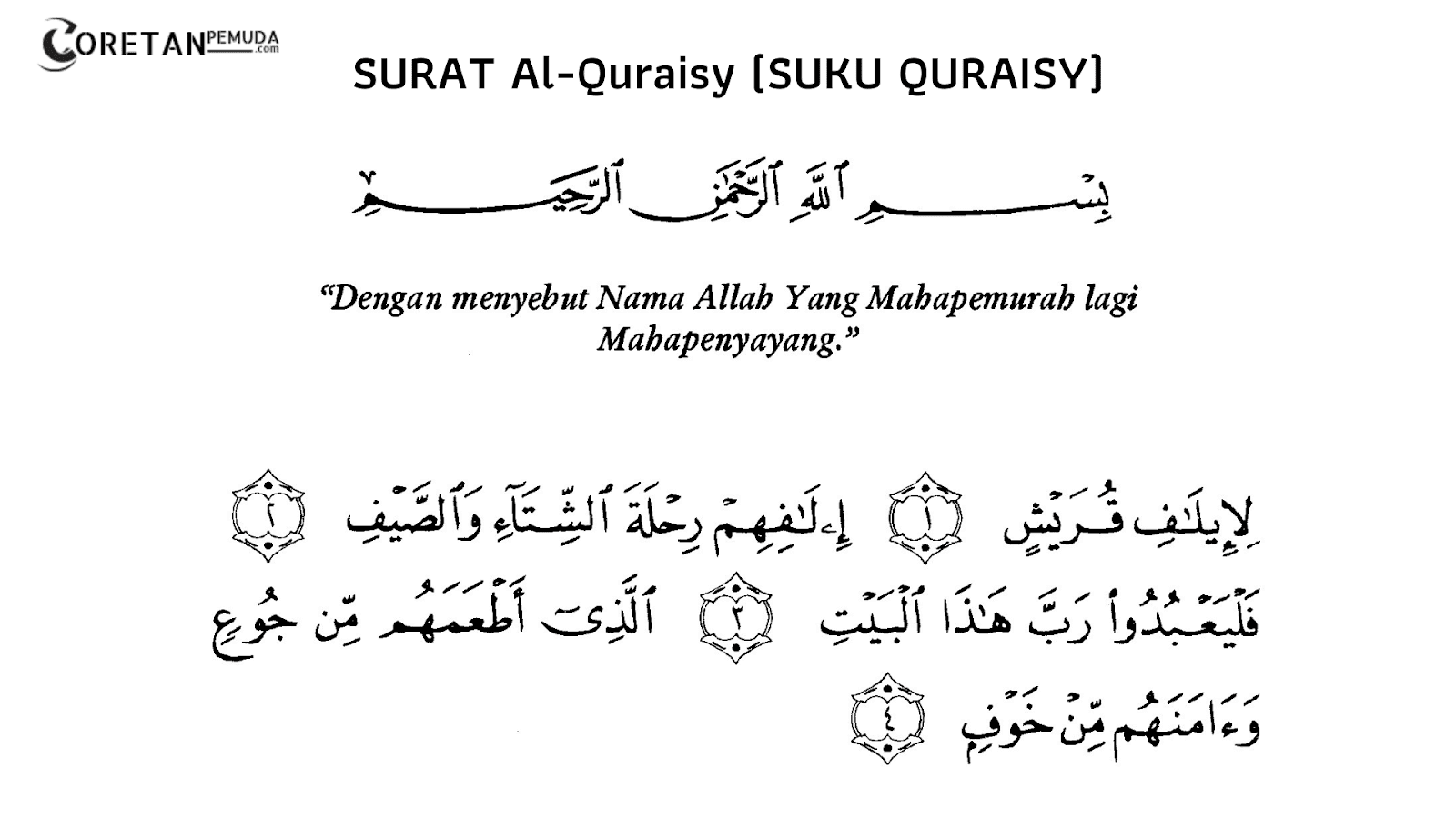 Surat Quraisy : Surat Al-Quraisy Muhammad Toha - YouTube : Nama