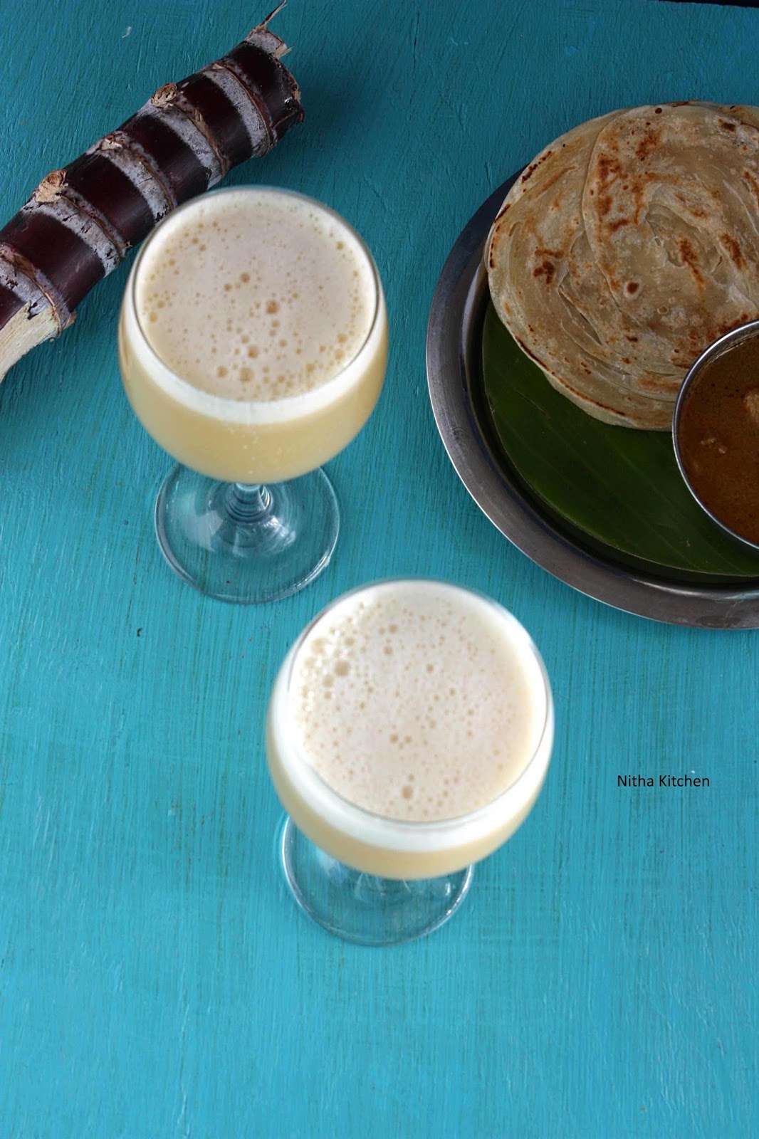 Homemade Sugar Cane Juice Karumbu Juice கரும்புச் சாறு with Step By