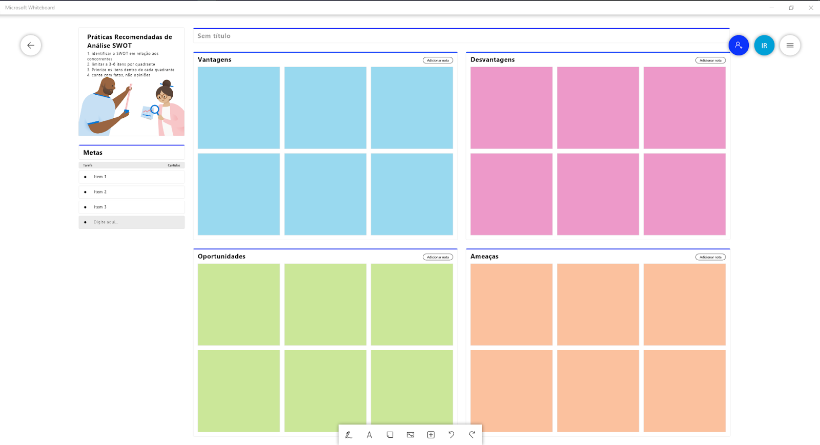 Ajuda Online Windows Ink Whiteboard e Captura de Tela