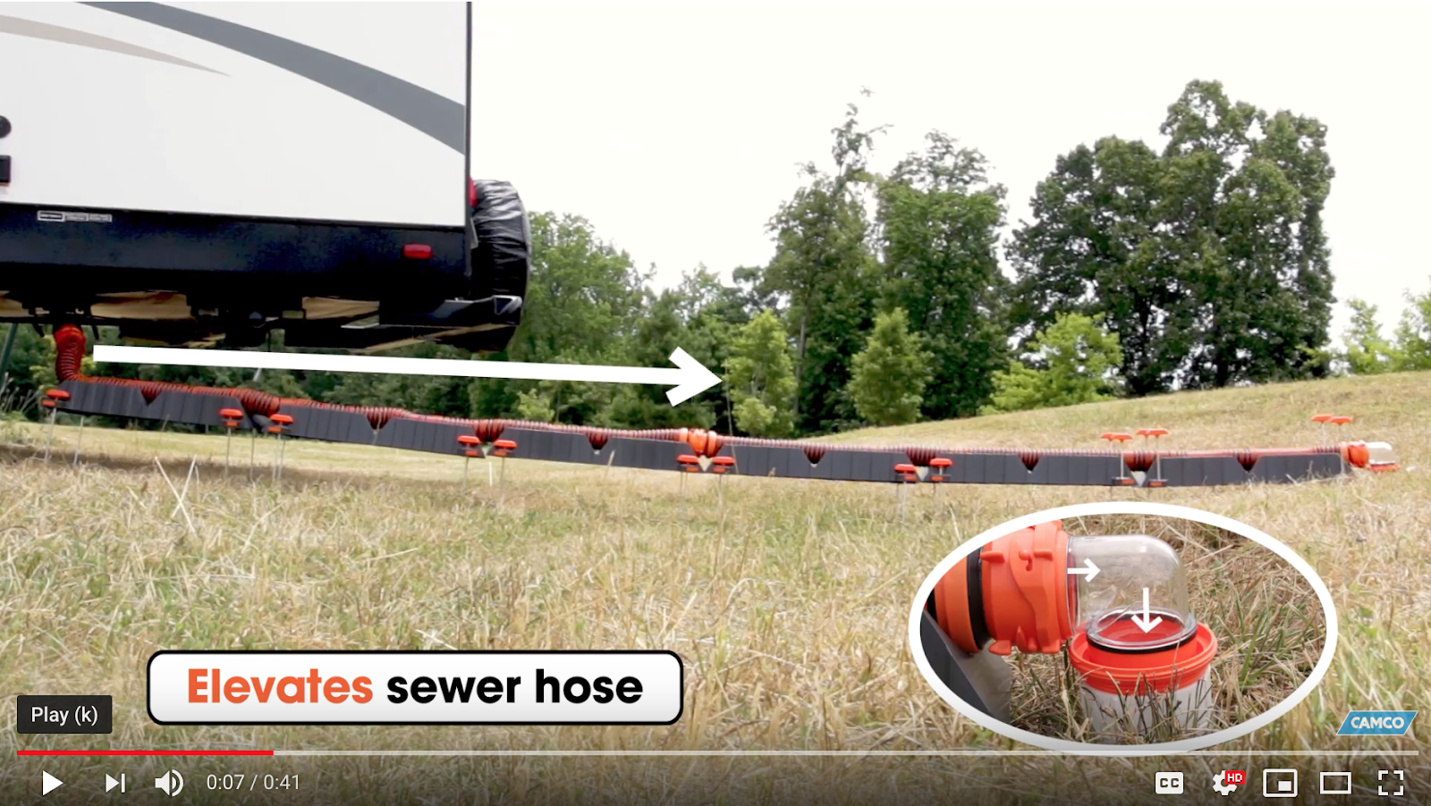 Gear Rhino Sewer Hose Drain Support Gr8LakesCamper