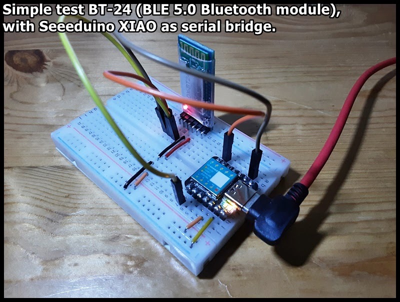 Embedded things: Simple test DX-BT24 (BLE 5.0 Bluetooth module), with ...