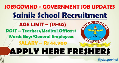 Sainik School Recruitment 2021