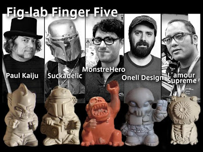 First Look Fig-lab Finger Five Series 1 - Paul Kaiju, The Sucklord, MonstreHero, Onell Design & L’amour Supreme
