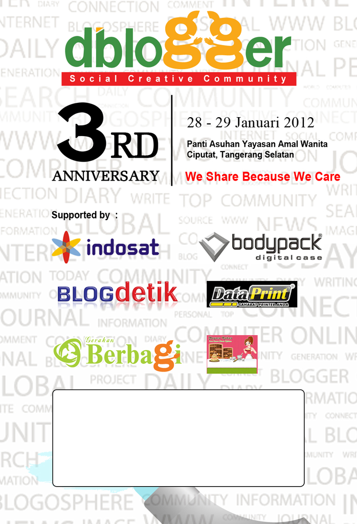 Membuat Design untuk Acara Ultah dblogger ~ @rie fabian