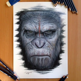 25-Caesar-Planet-of-the-Apes-Dino-Tomic-AtomiccircuS-Mastering-Art-in-Eclectic-Drawings-www-designstack-co