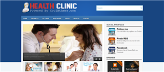 Health Clinic Blogger Template, cool and free health related blogger template