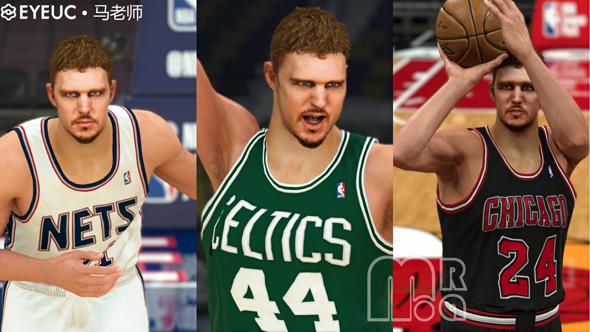NBA 2K22 Brian Scalabrine Cyberface in Every Stage Of His Basketball
