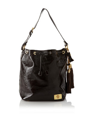 Just Cavalli Gold Accented Drawstring Tote Brown