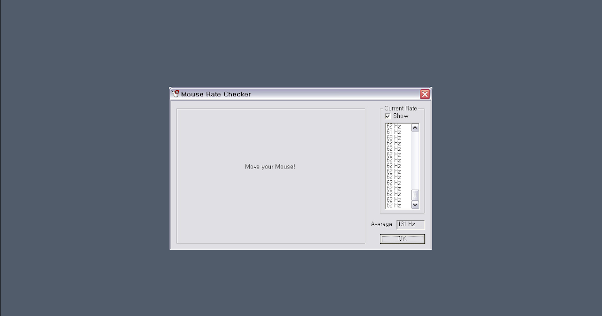 Mouse Rate Checker 샘플레이트 확인 프로그램