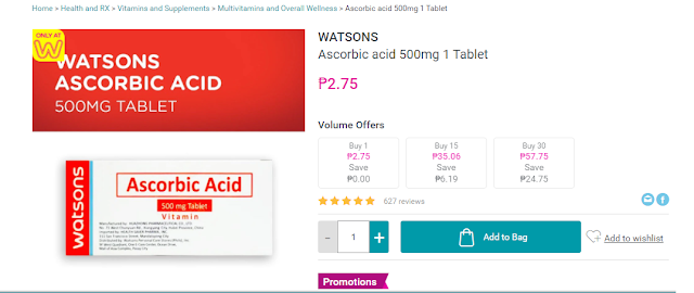 Watsons Vitamin C 500mg Coated Tablets