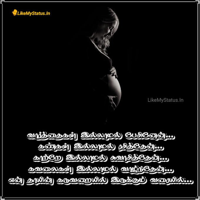 என் தாயின் கருவறையில் இருக்கும் வரையில்... Tamil Quote Amma...