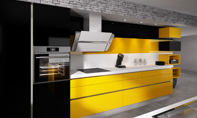 cocina-amarilla-con-pared-negra