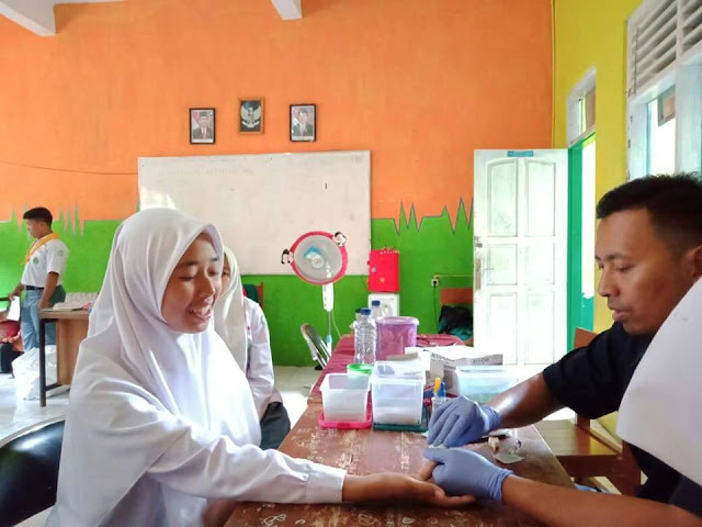 KEGIATAN DONOR DARAH MA NURUL HUDA KAWALI