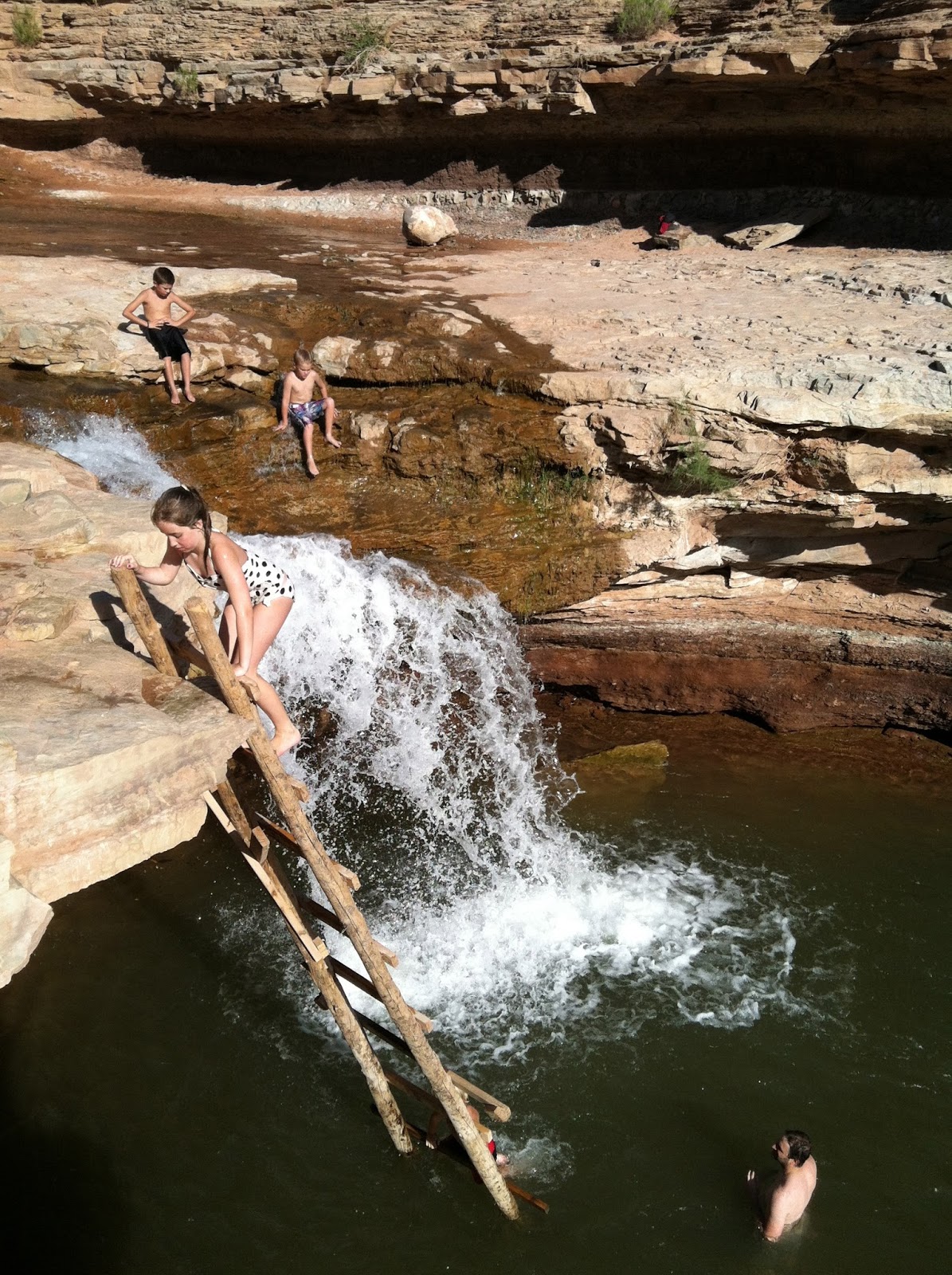 Us and Our Brave Littles Toquerville Falls