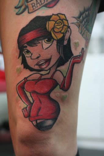 Este cartoon estilo flapper girl